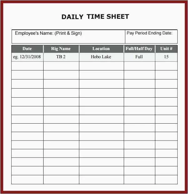 daily free printable time sheets pdf simple timesheet